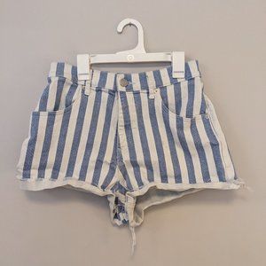 Express striped "mom shorts shorties"